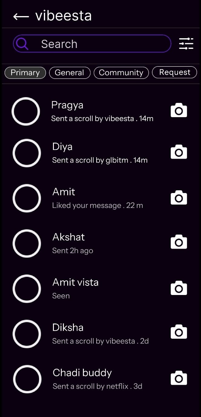 Direct Messages screenshot