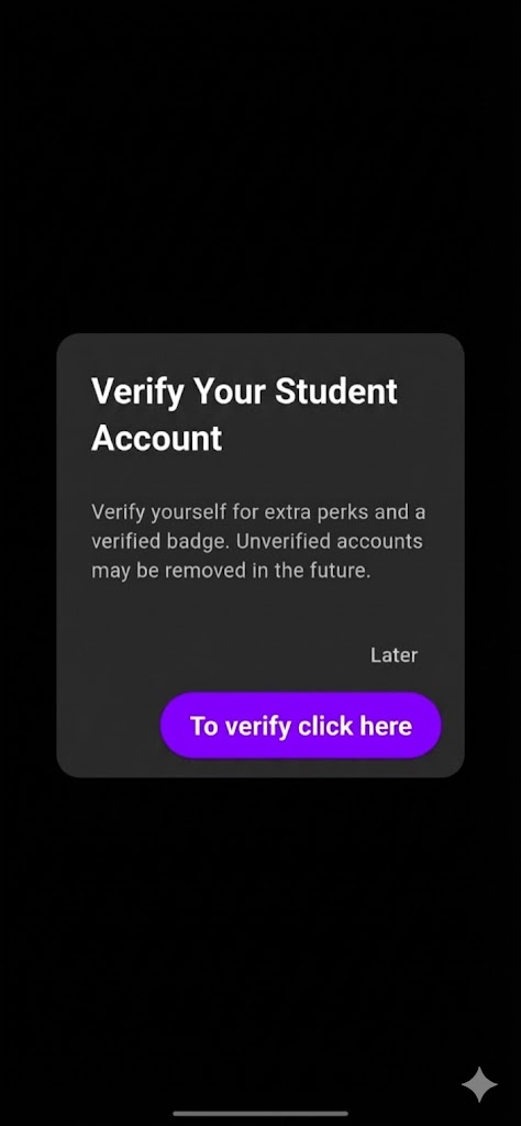 Verified Student IDs screenshot
